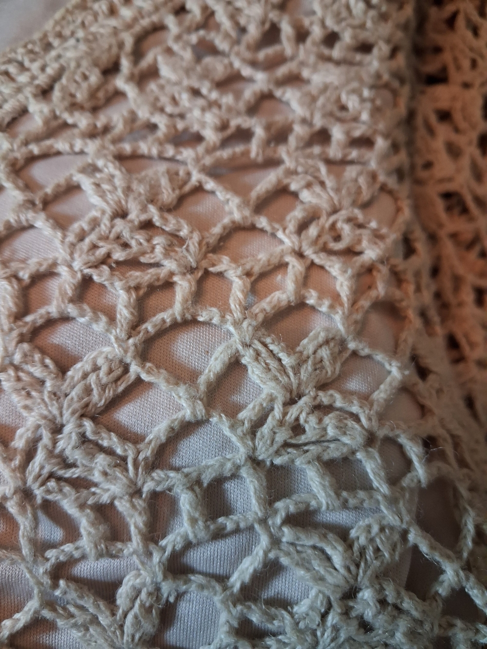 Cami Crochet V-Neck Overlay Dress in Cream - Picture 11 of 13